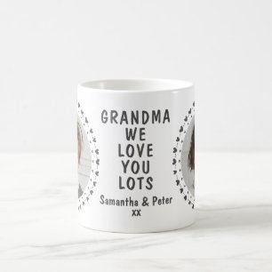 Oma Opa Familie Twee Foto Harten Mok Maatwerk