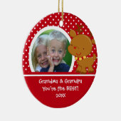 Oma Opa Foto Rendier Kerst Ornament (Rechts)