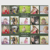 Oma Opa FOTOCollage Cadeau Cadeaupapier (Vlak)