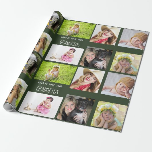 Oma Opa FOTOCollage Cadeau Cadeaupapier (Uitgerold)