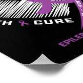 Oma Opa Gift Paarse Kleindochter Epilepsie Poster (Hoek)