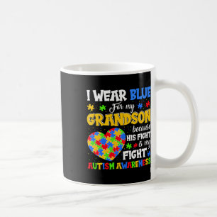 Oma opa ik Draag blauw voor mijn kleinzoon autisme Koffiemok