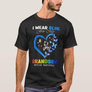 Oma opa ik Draag blauw voor mijn kleinzoon autisme T-shirt
