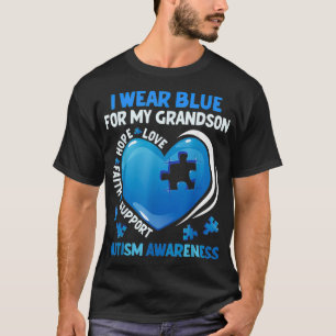 Oma opa ik Draag blauw voor mijn kleinzoon autisme T-shirt