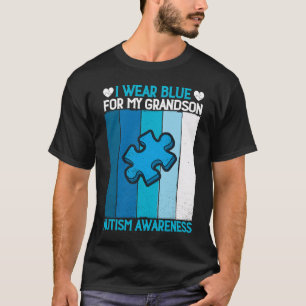 Oma Opa Ik Draag Blauw Voor Mijn Kleinzoon Autisme T-shirt