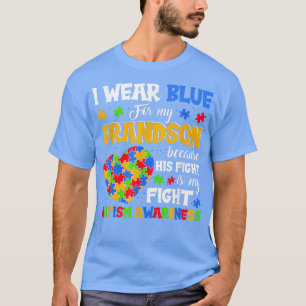 Oma opa ik Draag blauw voor mijn kleinzoon autisme T-shirt