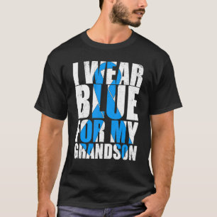Oma Opa Ik Draag Blauw Voor Mijn Kleinzoon Autisme T-shirt