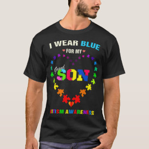 Oma opa ik Draag blauw voor mijn kleinzoon autisme T-shirt