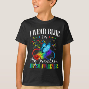 Oma opa ik Draag blauw voor mijn kleinzoon autisme T-shirt