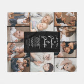 Oma & Opa Love You 10-foto Collage Modern Fleece Deken (Voorkant (Horizontaal))