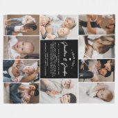 Oma & Opa Love You 10-foto Collage Modern Fleece Deken (Voorkant (Horizontaal))
