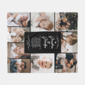 Oma & Opa Love You 9-Foto Collage Modern Fleece Deken (Voorkant (Horizontaal))