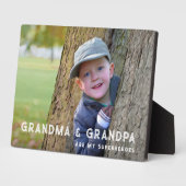 Oma Opa "Mijn Superhelden" Plaquette met Ezel Fotoplaat (Zijkant)