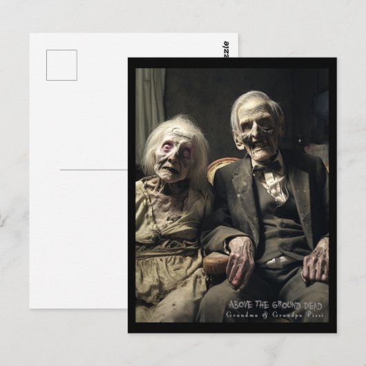 Oma & opa Pizzi Briefkaart (Voorkant / Achterkant)