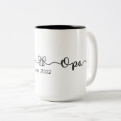 Oma & Opa  Tweekleurige Koffiemok (Voorkant rechts)