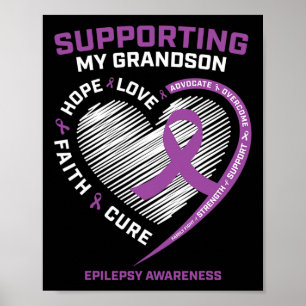 Oma Opa Vrouwen Paarse Mannen Kleinzoon Epilepsie Poster