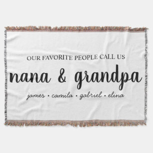 Oma & opa's cadeau, oma, opa, grootouders deken