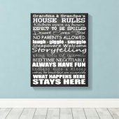 Oma & Opa's Huisregels 11x14 Canvas (Insitu (Houten vloer))