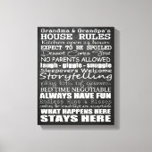 Oma & Opa's Huisregels 11x14 Canvas Afdruk (Voorkant)