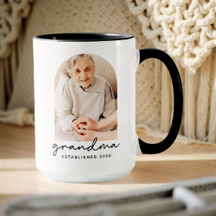 Oma Opgericht 20XX Modern Eenvoudig Foto Mok