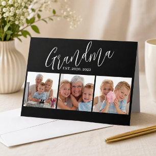 Oma Opgericht 3 Foto Gelukkige Grootoudersdag Kaart