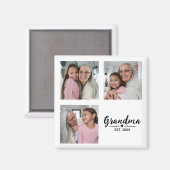Oma Opgericht 3 Foto Oma Dag Magneet (Voorkant / Achterkant)