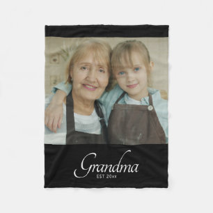 Oma Opgericht Foto Cadeau Fleece Deken