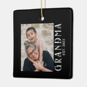 Oma Opgericht Foto Cadeau Keramisch Ornament (Links)