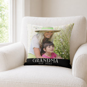 Oma Opgericht Foto Cadeau Kussen