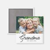 Oma Opgericht Foto Cadeau Magneet (Voorkant / Achterkant)