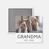 Oma Opgericht Foto Cadeau Magneet (Voorkant / Achterkant)