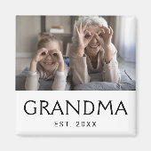 Oma Opgericht Foto Cadeau Magneet (Voorkant)