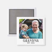 Oma Opgericht Foto Cadeau Magneet (Voorkant / Achterkant)