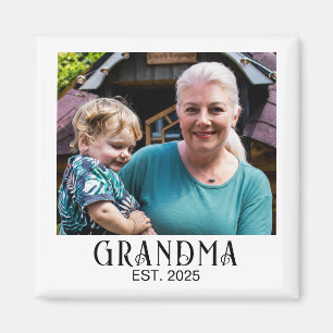 Oma Opgericht Foto Cadeau Magneet