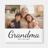 Oma Opgericht Foto Cadeau Magneet (Voorkant)