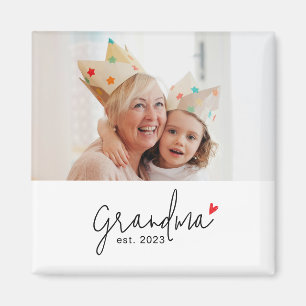 Oma Opgericht Foto Cadeau Magneet