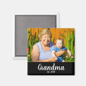 Oma Opgericht Foto Cadeau Magneet (Voorkant / Achterkant)