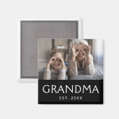 Oma Opgericht Foto Cadeau Magneet (Voorkant / Achterkant)