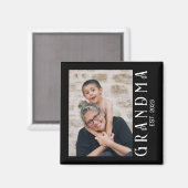 Oma Opgericht Foto Cadeau Magneet (Voorkant / Achterkant)