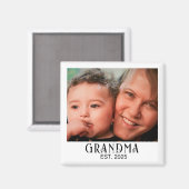 Oma Opgericht Foto Cadeau Magneet (Voorkant / Achterkant)
