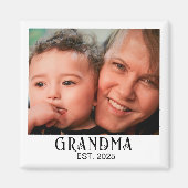 Oma Opgericht Foto Cadeau Magneet (Voorkant)