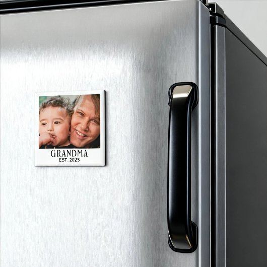 Oma Opgericht Foto Cadeau Magneet