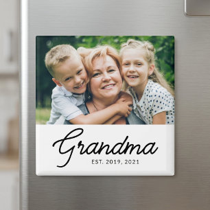Oma Opgericht Foto Cadeau Magneet