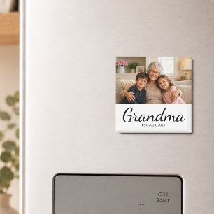 Oma Opgericht Foto Cadeau Magneet