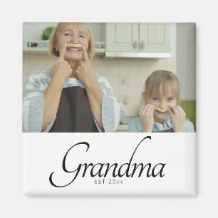 Oma Opgericht Foto Cadeau Magneet