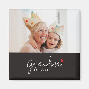 Oma Opgericht Foto Cadeau Magneet