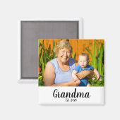 Oma Opgericht Foto Cadeau Magneet (Voorkant / Achterkant)