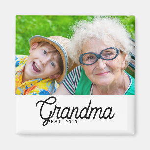 Oma Opgericht Foto Cadeau Magneet