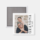 Oma Opgericht Foto Cadeau Magneet (Voorkant / Achterkant)