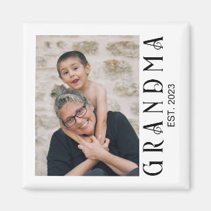 Oma Opgericht Foto Cadeau Magneet
